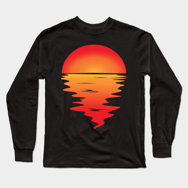 SUNSET REFLECTING ON WATER Long Sleeve T-Shirt by madeinchorley